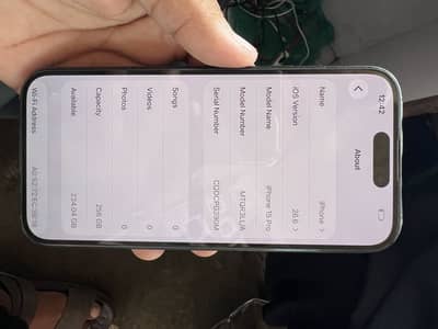 Apple iPhone 15 Pro 256gb Jv 92% Betry Health 234 Cycle Count 10/9.8
