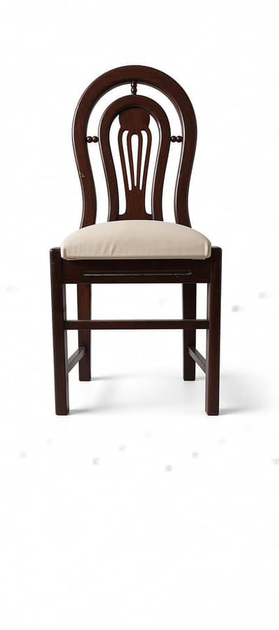 Set of 6 Solid Bakain Wood Dining Chairs – Elegant & Sturdy