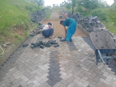 civil work infrastructure ruff tile interlock etc