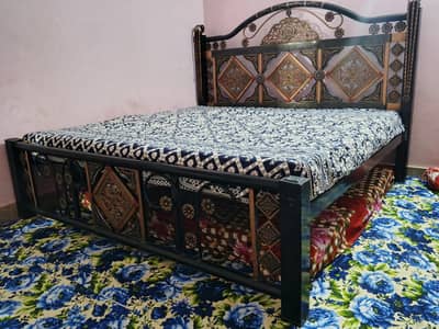 Beautiful designer double bed with mattress - excellent condition urge
