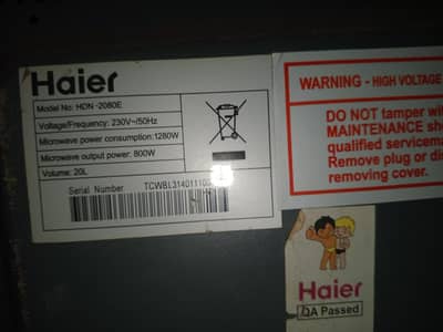 Haier microwave oven