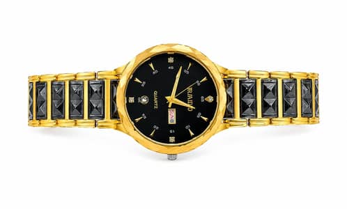 Luxury Men's yello dial Rose Golden Watch-Chrongraph Style - Only 6000