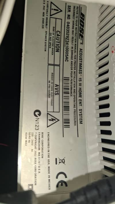 BOSE  Acoustimass 15  III Home ENT. System
