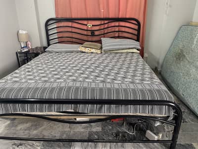 BED SET SIDE TABLES,  SOFA SET with mattresss