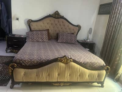 Royal King Size Bed Set || Spacious 6-Seater Sofa Set