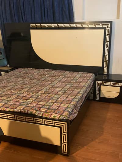 Bed with mattress