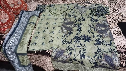 Ladies 3 Piece Suit | Printed & Embroidered | Good Condition