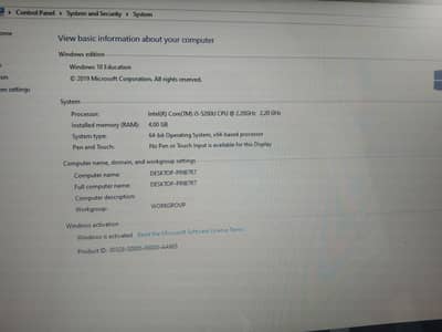 Hp notebook 15  i5 5th gen 4gb 128gb ssd cheap price