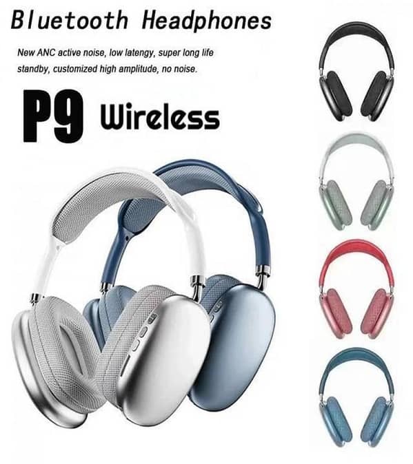 LIMITED TIME SALE! P9 Original  High-Quality Wireless Bluetooth Headphones - HiFi Stereo, Active Noise Cancelling, and 40-Hour Playback!