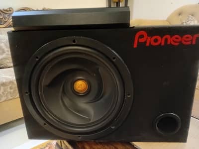 Pioneer subwoofer with world tech class (AB) amplifier.