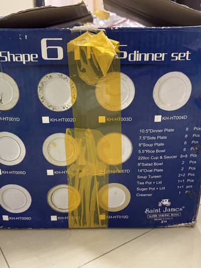 Brand new imported 61pcs bone china made in korea dinner set