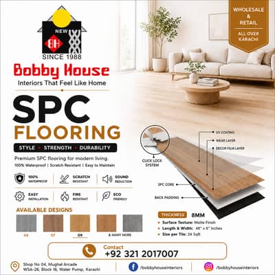 Spc Flooring - Vinyl Flooring - Wooden Flooring - Laminated Flooring