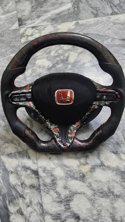 Honda Civic 2006-2011 reborn carbon fibre steering wheel