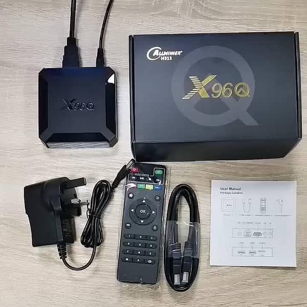 Original X 96 Android Box 8 GB ram 128 Gb StorageDescription -Special Original X96Q 4K Ultra HD Smart Android 10.0 TV Box - All winners H313 Quad-Core, 8GB eMMC, 2.4G WiFi Media Player