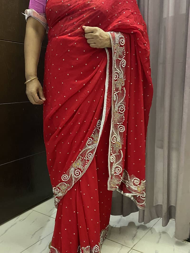 Heavy Work Saree 0