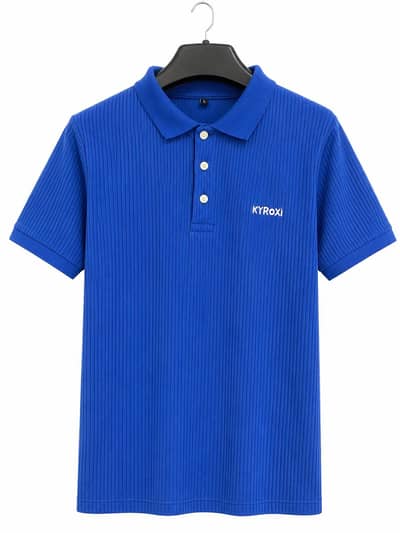 Men’s Ribbed Polo T-Shirt | Premium Quality | New