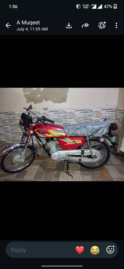 Honda 125cc Condition bilkul ok hai koi kaam nhai hai Bike par