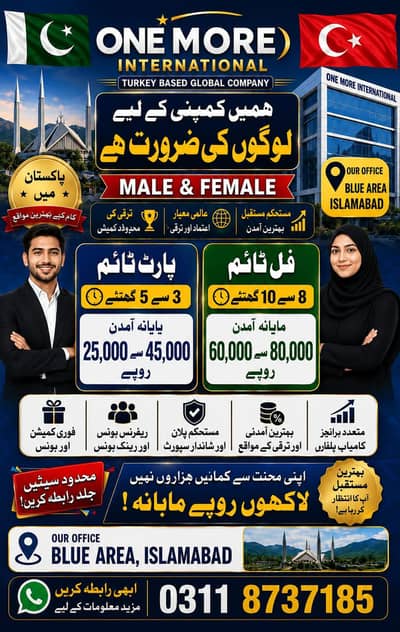 MALE AND FEMALE WORKER NEEDED