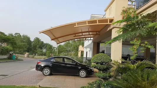 Tensile shades,car parking shades,double side parking sheds