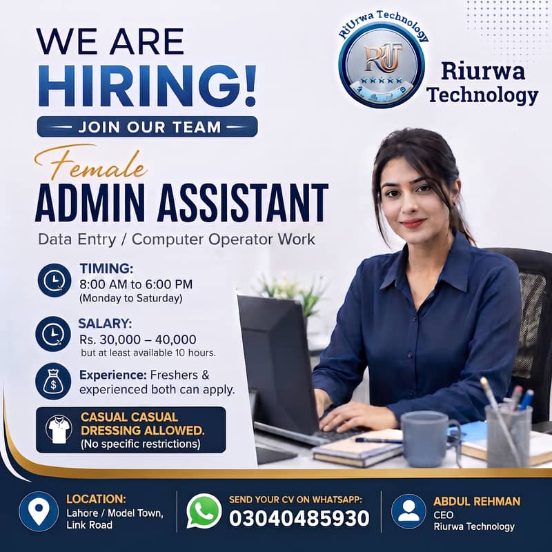 Looking for Female Data Entry Operators 0