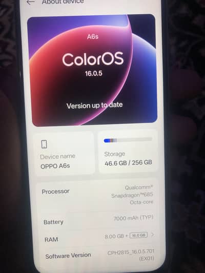 Oppo A6s  256 Hn