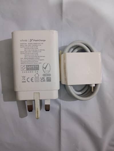 iQOO Vivo 90w 3pin charger original adapter & cable box pulled out