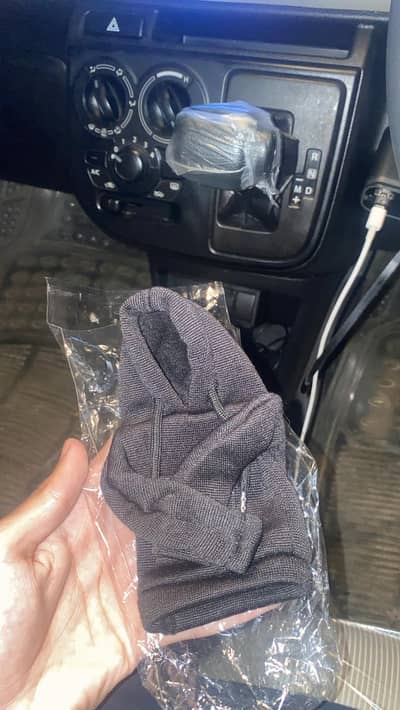 Universal car gear knob cute hoddie cover in black colour