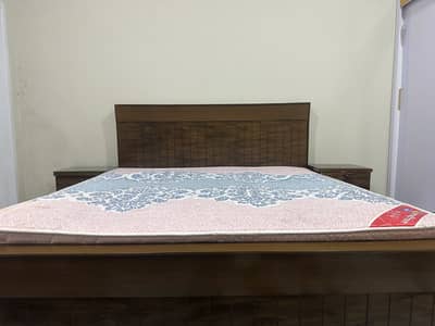 Bed & Side Table + FREE Master Spring Mattress