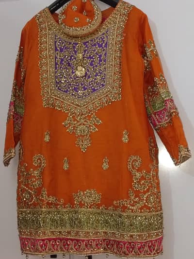 mehandi dress with potli