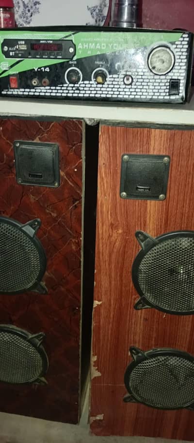2 big speaker box with 4 speaker 6inch +4 Twitter+good sound of mp3