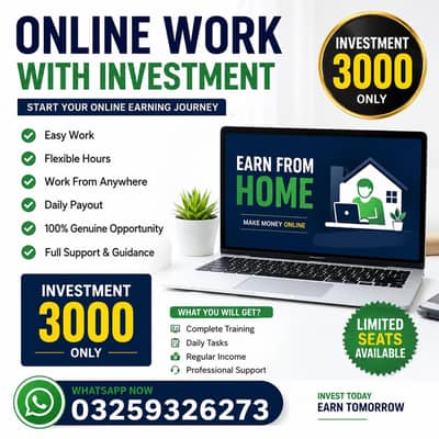 online work with investment start today