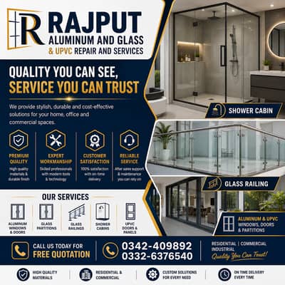 Office Cabins , Windows, Doors , Shower Cabins & PVC & Glass Services