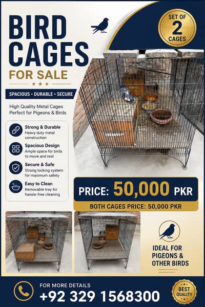 Bird Cages for Sale in Pakistan | Heavy Duty Metal Pigeon Cages