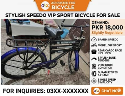 Speedo VIP Sport Bicycle for Sale