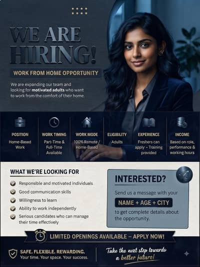 WE ARE HIRING MALE AND FEMALE FOR ONLINE AND OFFICE WORK