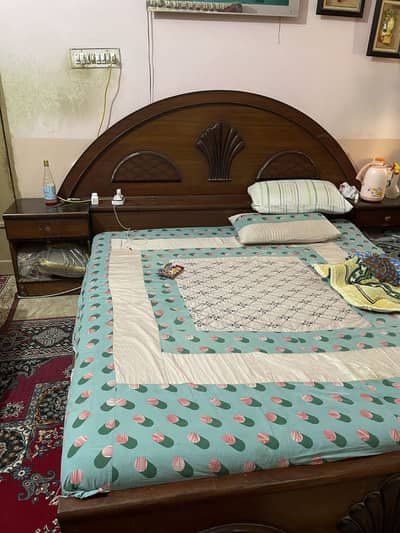 Double size bed sofa dressing table almari