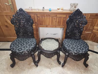 WoodenChairs with Table Set - Great Condition