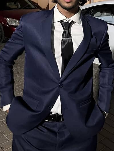 Dark blue suit