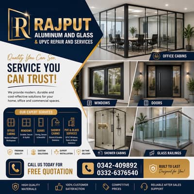 Tempered Glass Installation /  Office Glass Partitions / Glass work