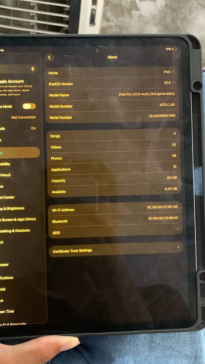 Ipad gen 3 (12.9 inches)