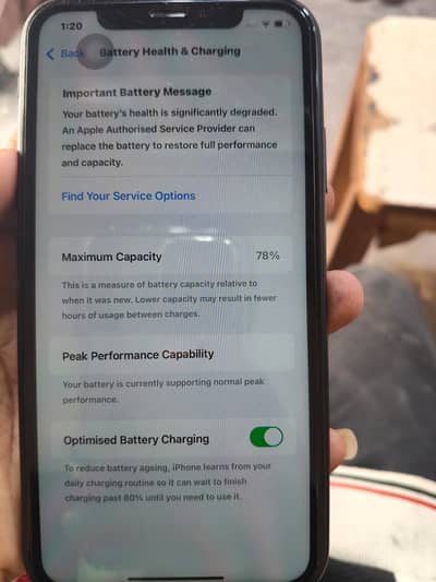 Iphane xr 10 / 10  betrry health 78