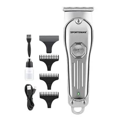 SPORTSMAN Professional Hair Trimmer & Beard Grooming Clipper – USB Rec
