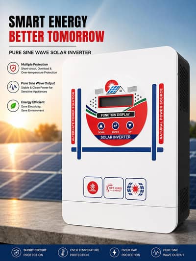 Sasta Solar Inverter for Home & Shop  (1-5 Plates Supported) +  Warr