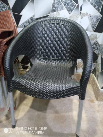 Total 6 Chairs hen 3 black 3 brown for sale
