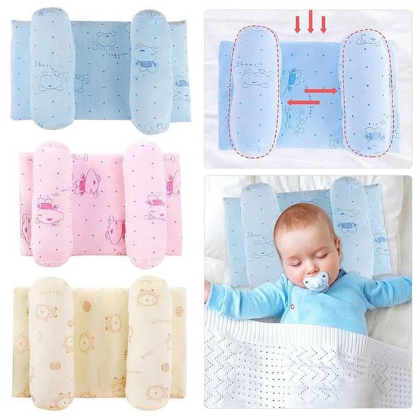 Adjustable Baby Head Shaping Pillow | Soft Memory Foam Infant Pillow for Newborn Head and Neck Support