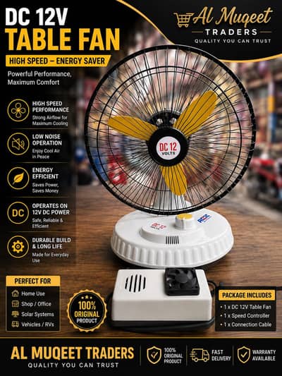 Dc fan with supply