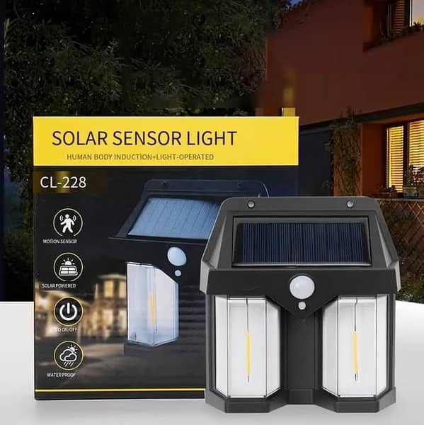 Solar Powered LED Light | Waterproof Outdoor Wall Lamp | Motion Sensor Security Light for Home & Garden