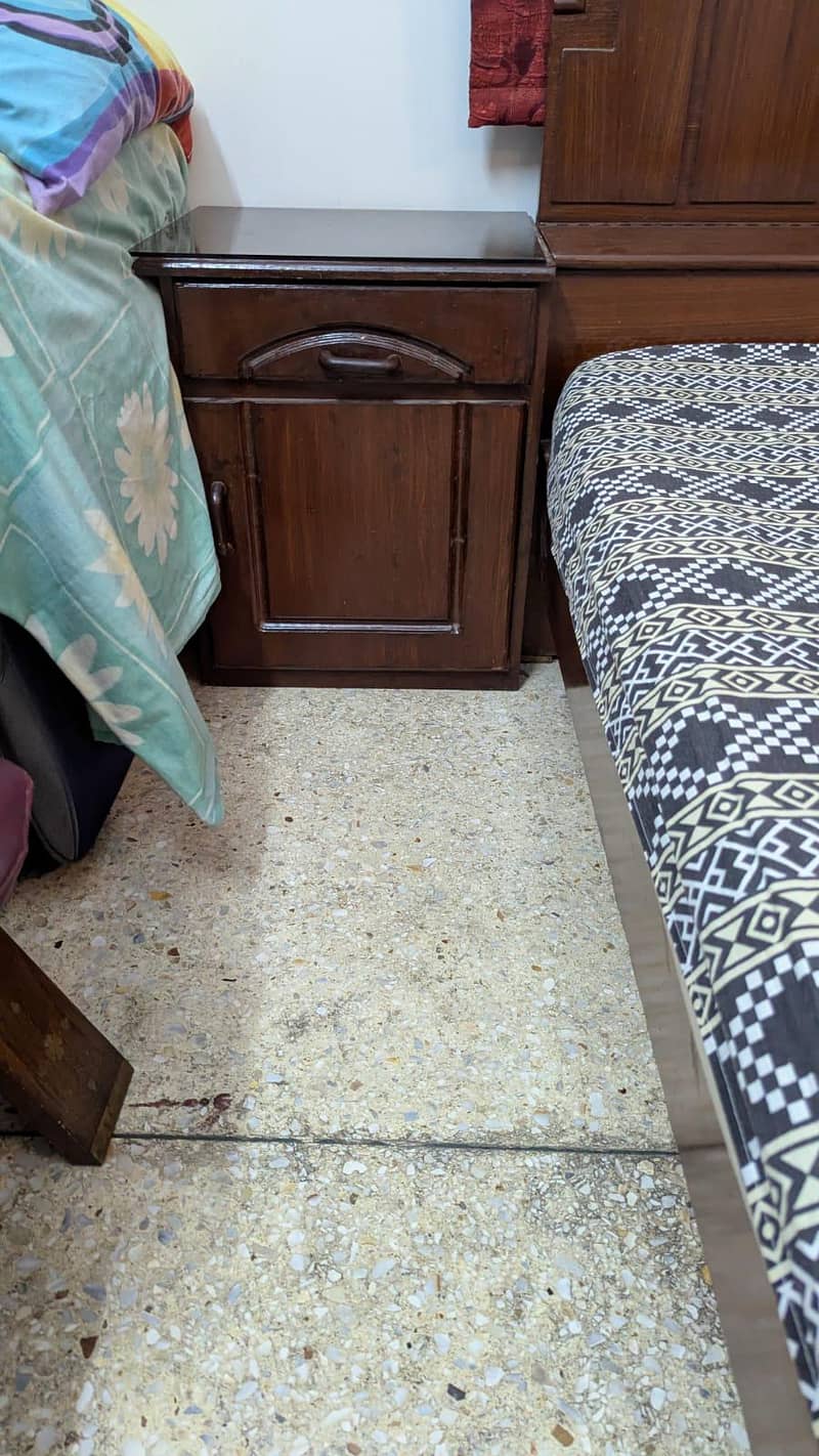 Single bed with side table 1