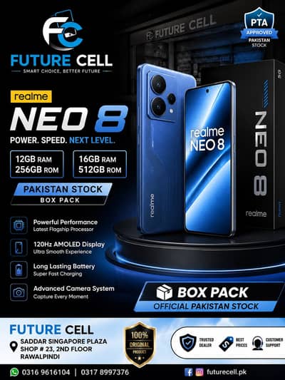 Realme Neo 8 5G | Official PTA Approved | Box Pack | 12/256 & 16/512