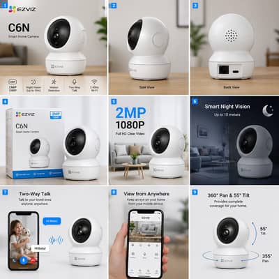 # EZVIZ 2MP 1080P WiFi Indoor Security Camera – C6N
